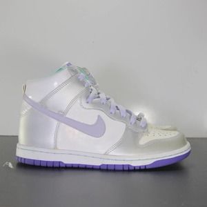 Nike Dunk High White Purple Women's Sneakers 004184 Size 4.5youth/6womens
